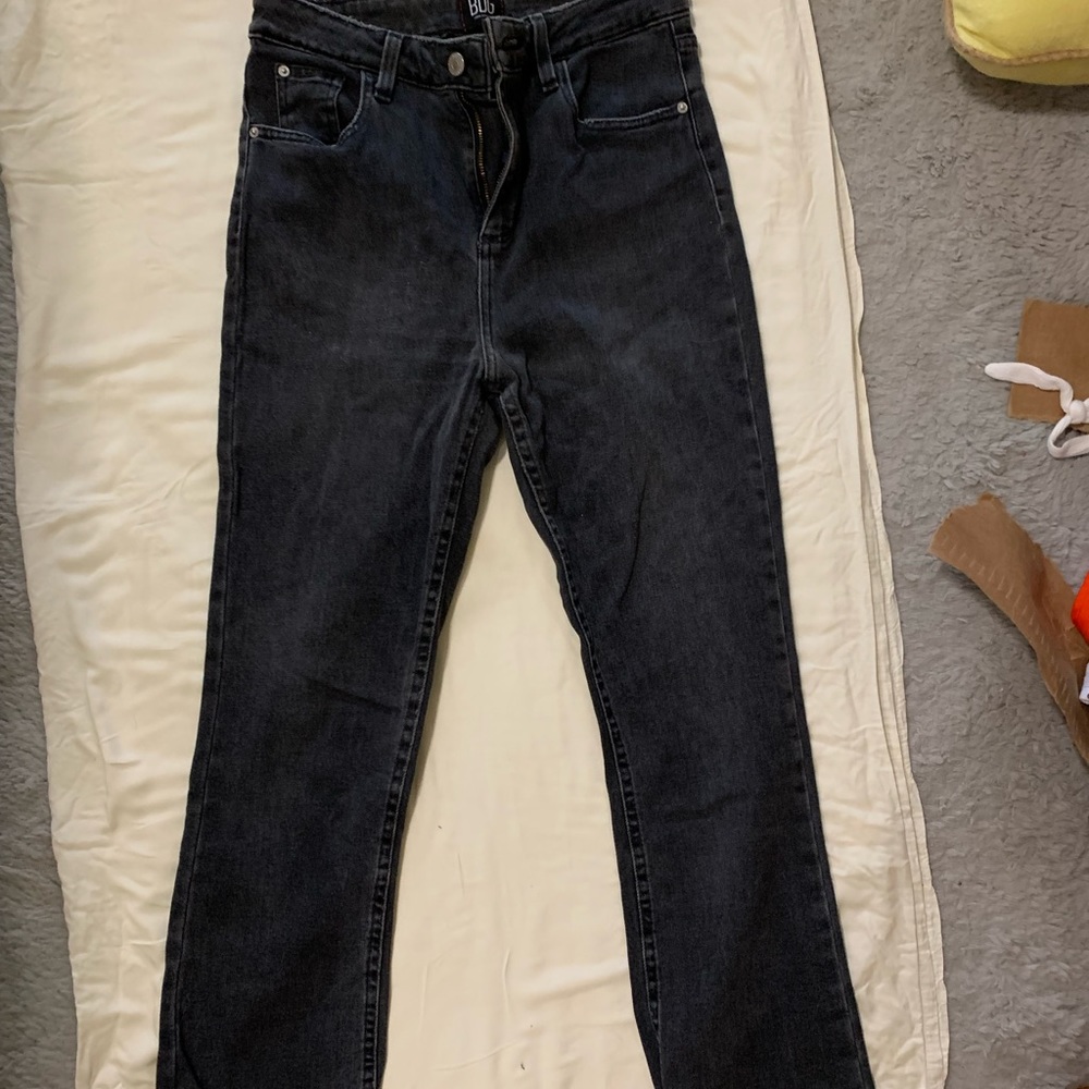 BDG kick flare high rise cropped jeans!